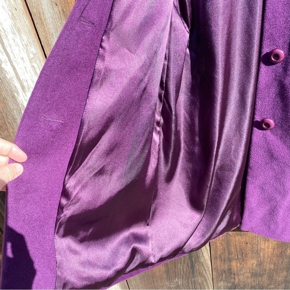 NWT Pendleton Wool Angora Career Compliments Coat; Mid Length; Deep Purple - Picture 7 of 13